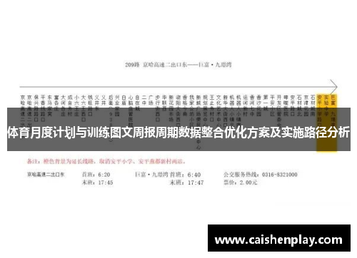 体育月度计划与训练图文周报周期数据整合优化方案及实施路径分析
